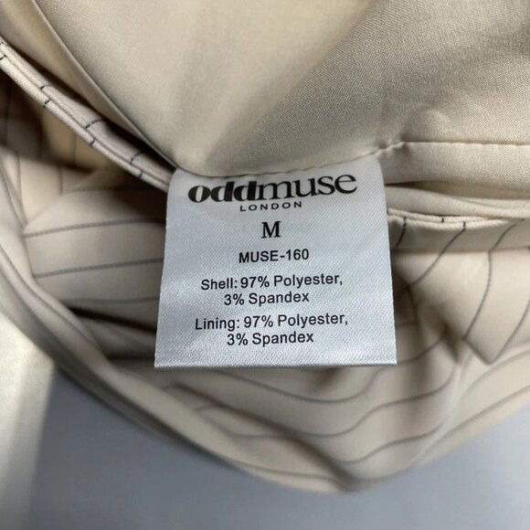 Odd Muse Pinstripe Tailored Pants Women’s M Cream - Picture 4 of 7
